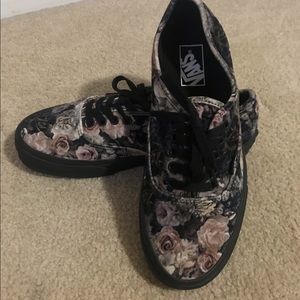 Vans Floral Velvet Sneakers